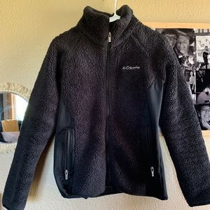 columbia full zip fuzzy jacket